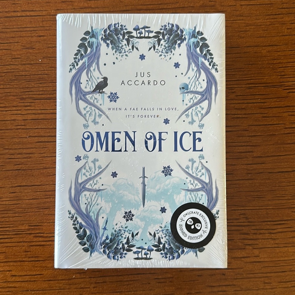 OwlCrate Exclusive Omen of Ice Book by Jus Accardo
